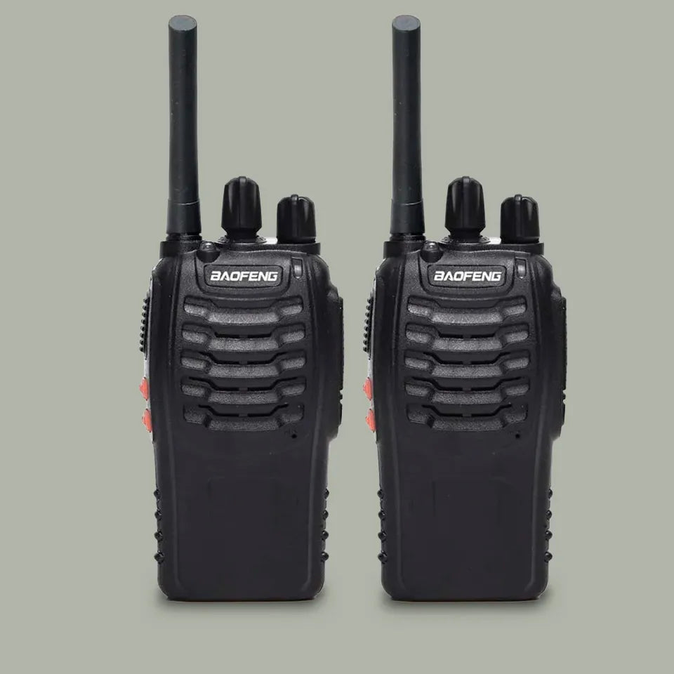 Par de walkie-talkies Baofeng BF-888S con auriculares - Alcance de 3 a 10 km