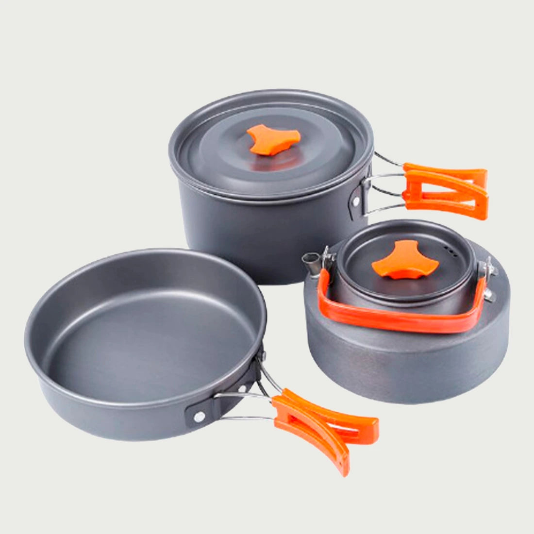 Kit completo de cocina de supervivencia con hervidor de 1,1 l