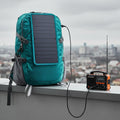 Mochila solar plegable de 30 l con panel solar extraíble de 6,5 W