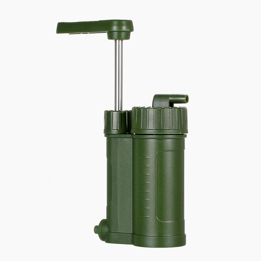 Purificador de agua portátil con sistema de bomba manual