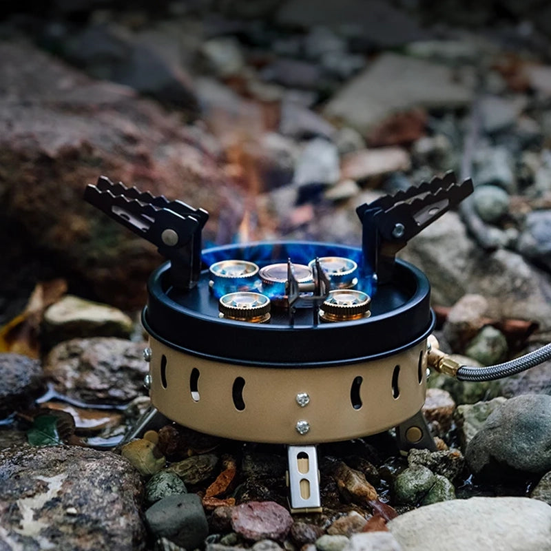 Estufa portátil de alta potencia de 11000 W, plegable y resistente al viento