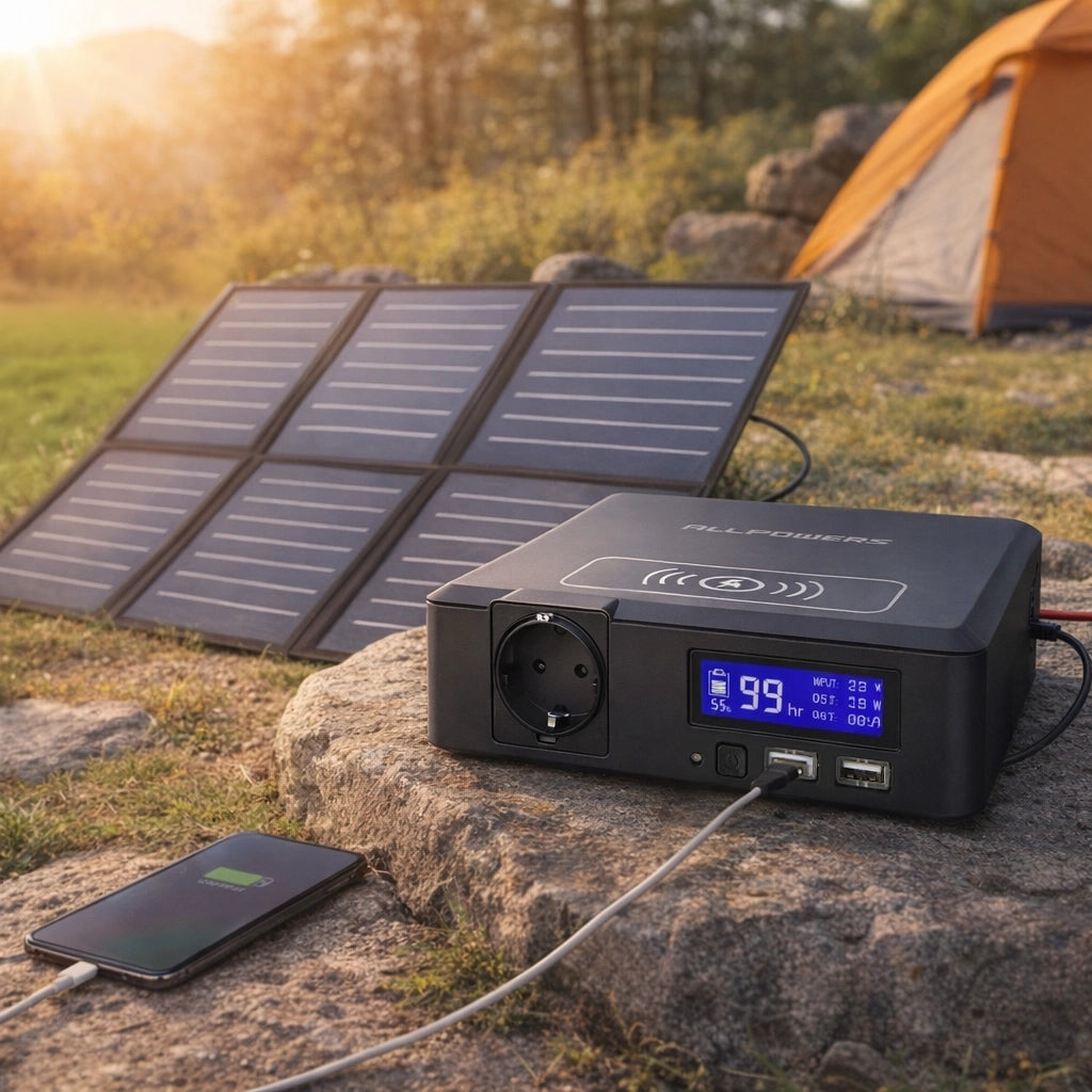 Estación de Energía Portátil ALLPOWERS S200 + Panel Solar 60W