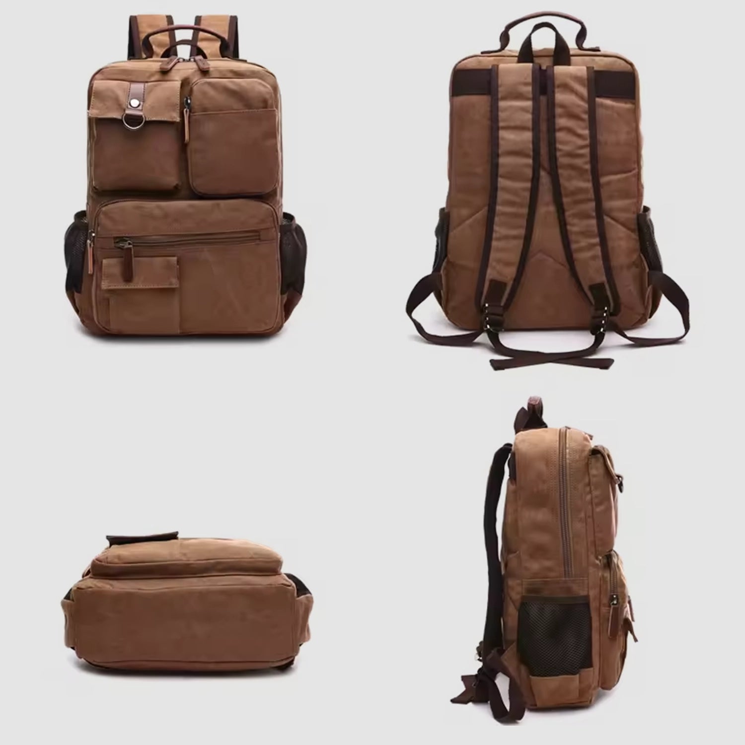 Mochila de Lona Reforzada 35L — Ideal para Kit de Emergencia 72h y Uso Diario